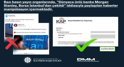 İletişim’den ’Morgan Stanley’ haberlerine açıklama